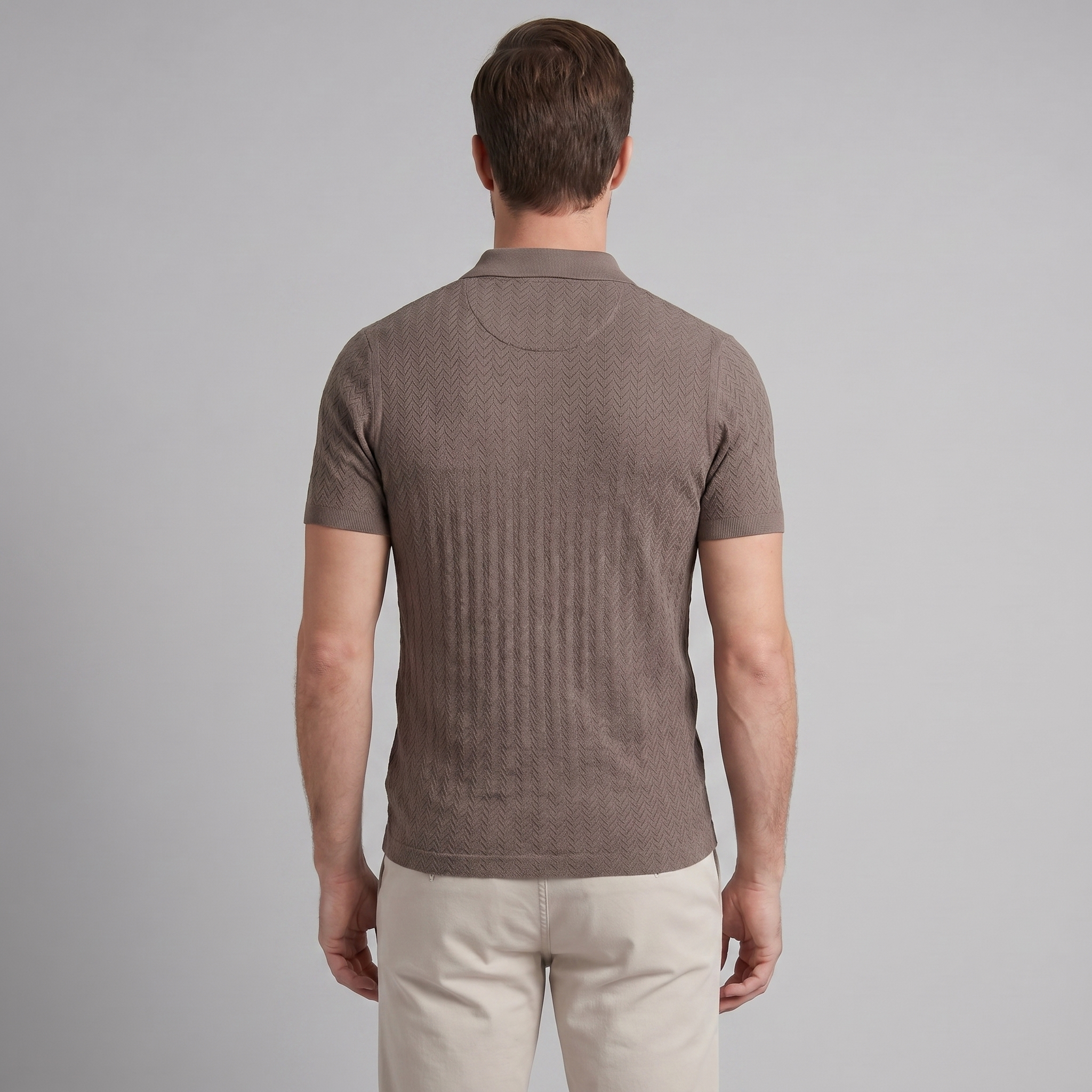 Men's Chevron Knit Polo