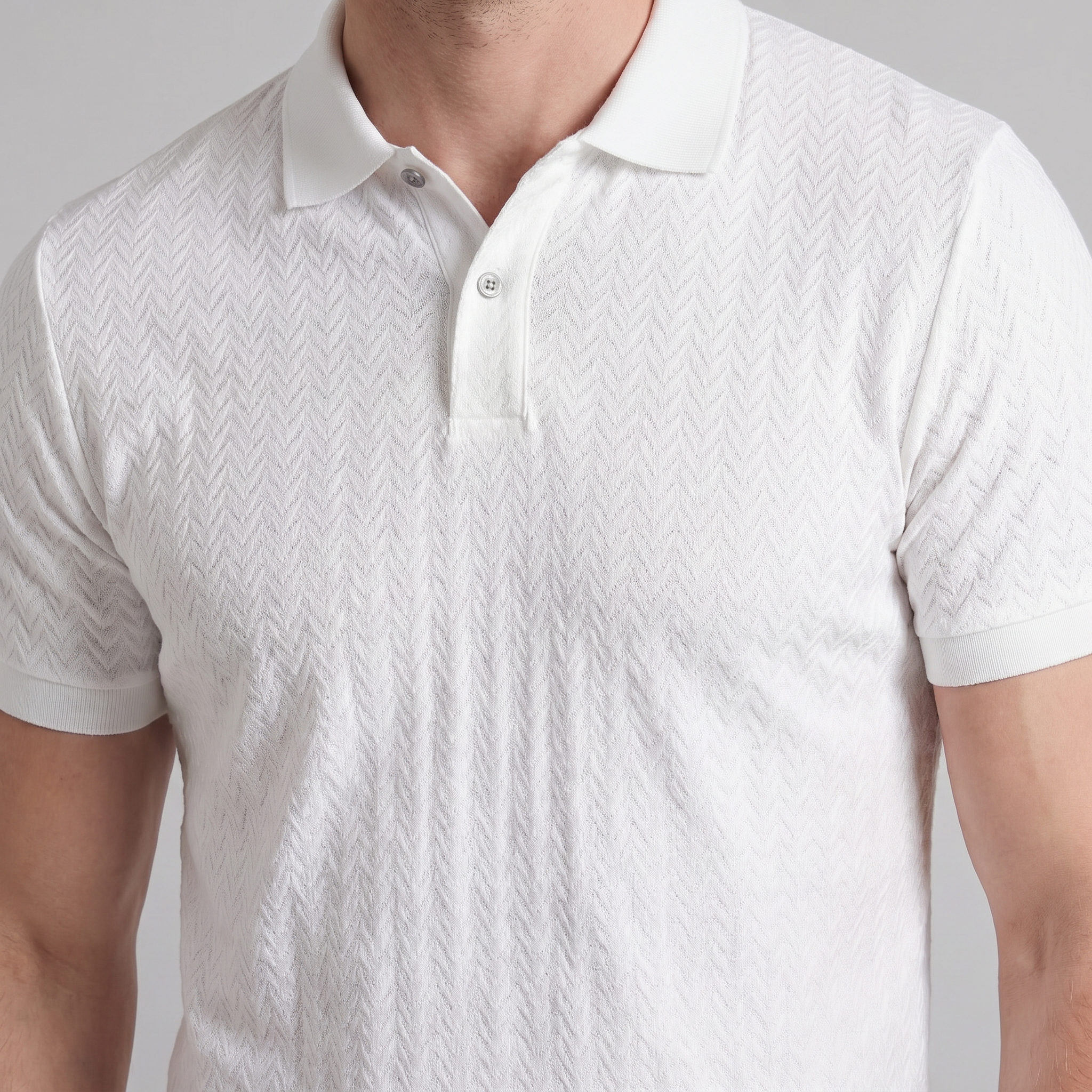 Men's Chevron Knit Polo