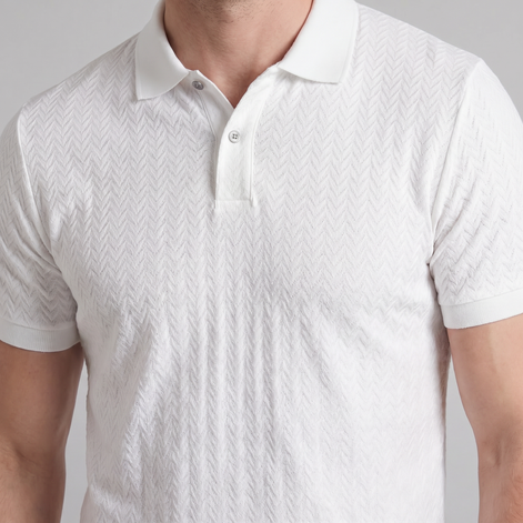 Men's Chevron Knit Polo