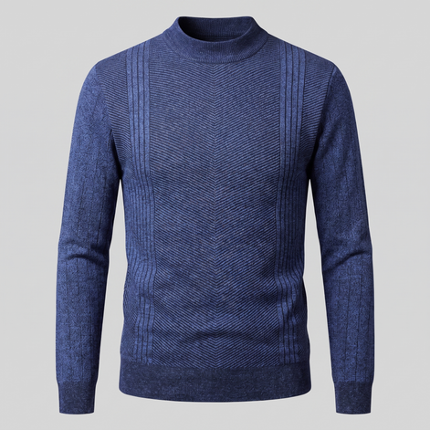 Men's Chevron Ribbed Crew Neck Sweater