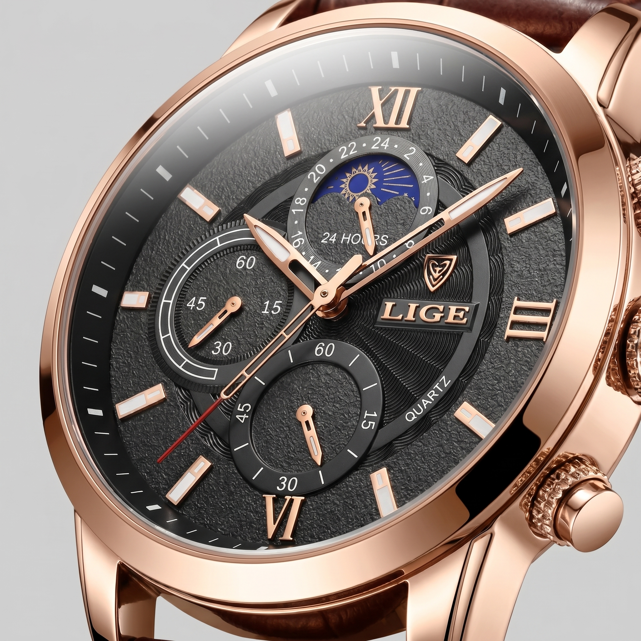 Men's Chronograph Moon Phase Dress Watch