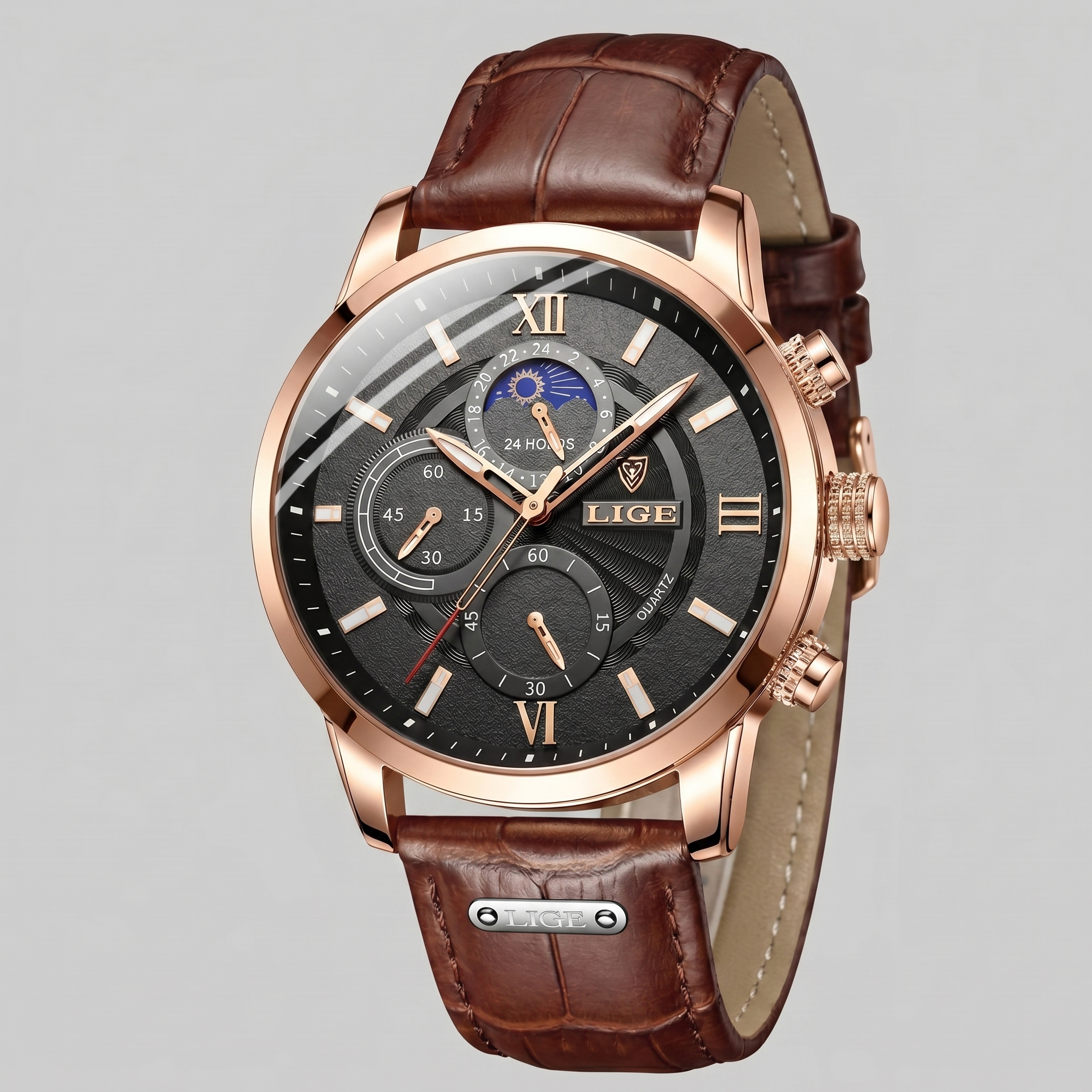 Men's Chronograph Moon Phase Dress Watch