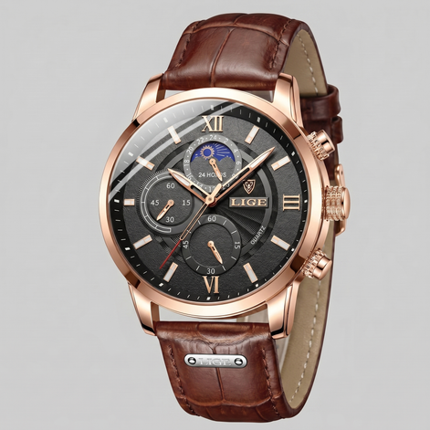 Men's Chronograph Moon Phase Dress Watch
