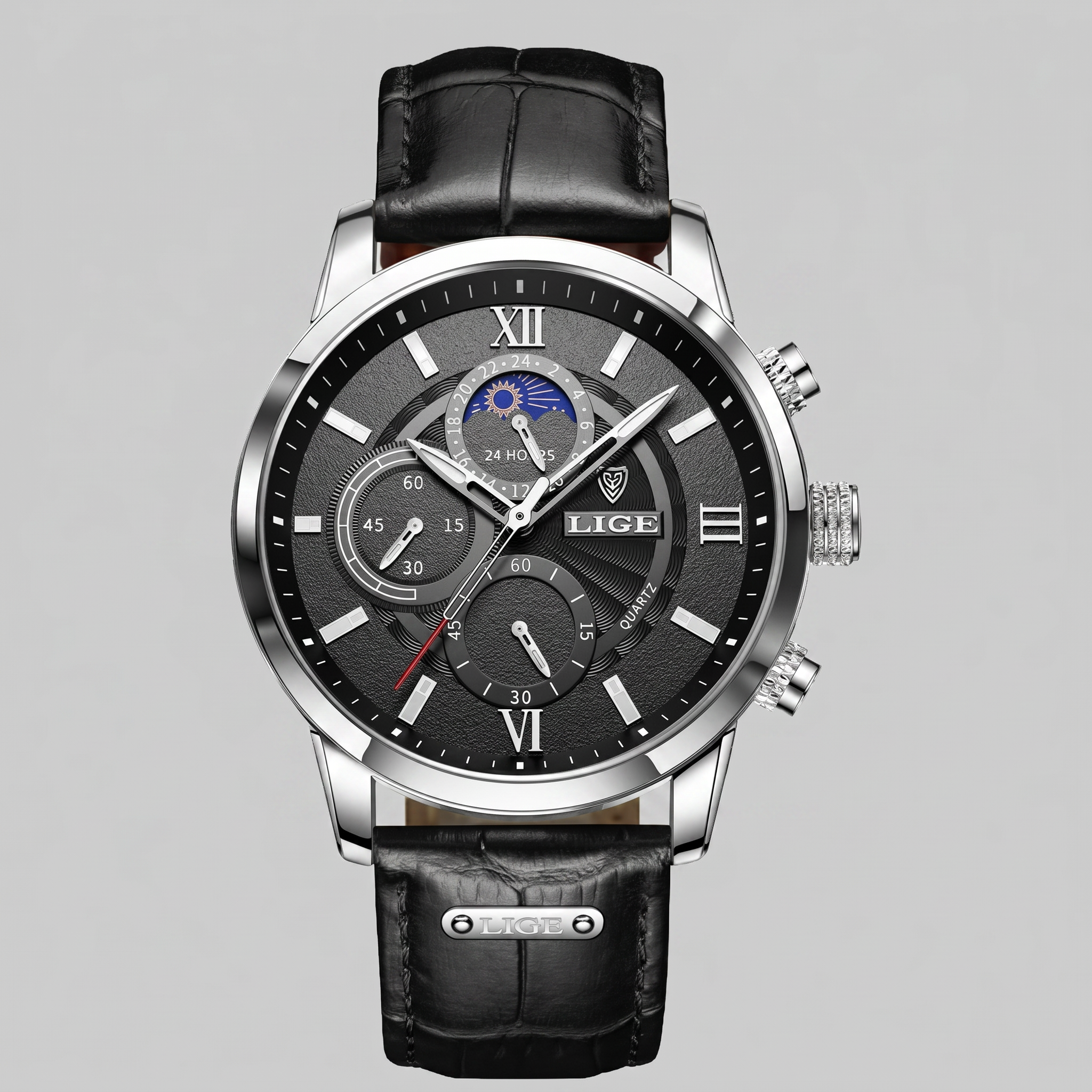Men's Chronograph Moon Phase Dress Watch