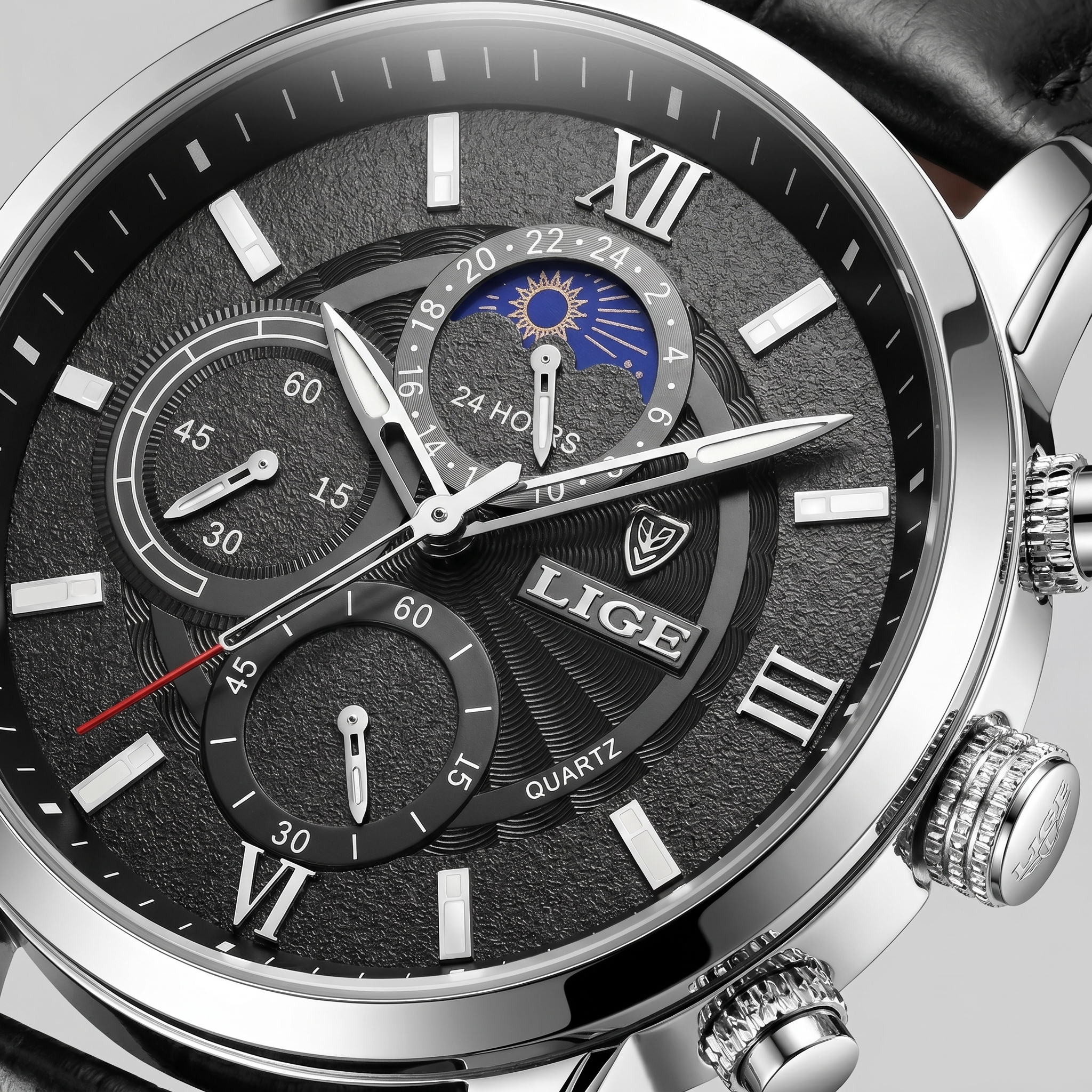Men's Chronograph Moon Phase Dress Watch