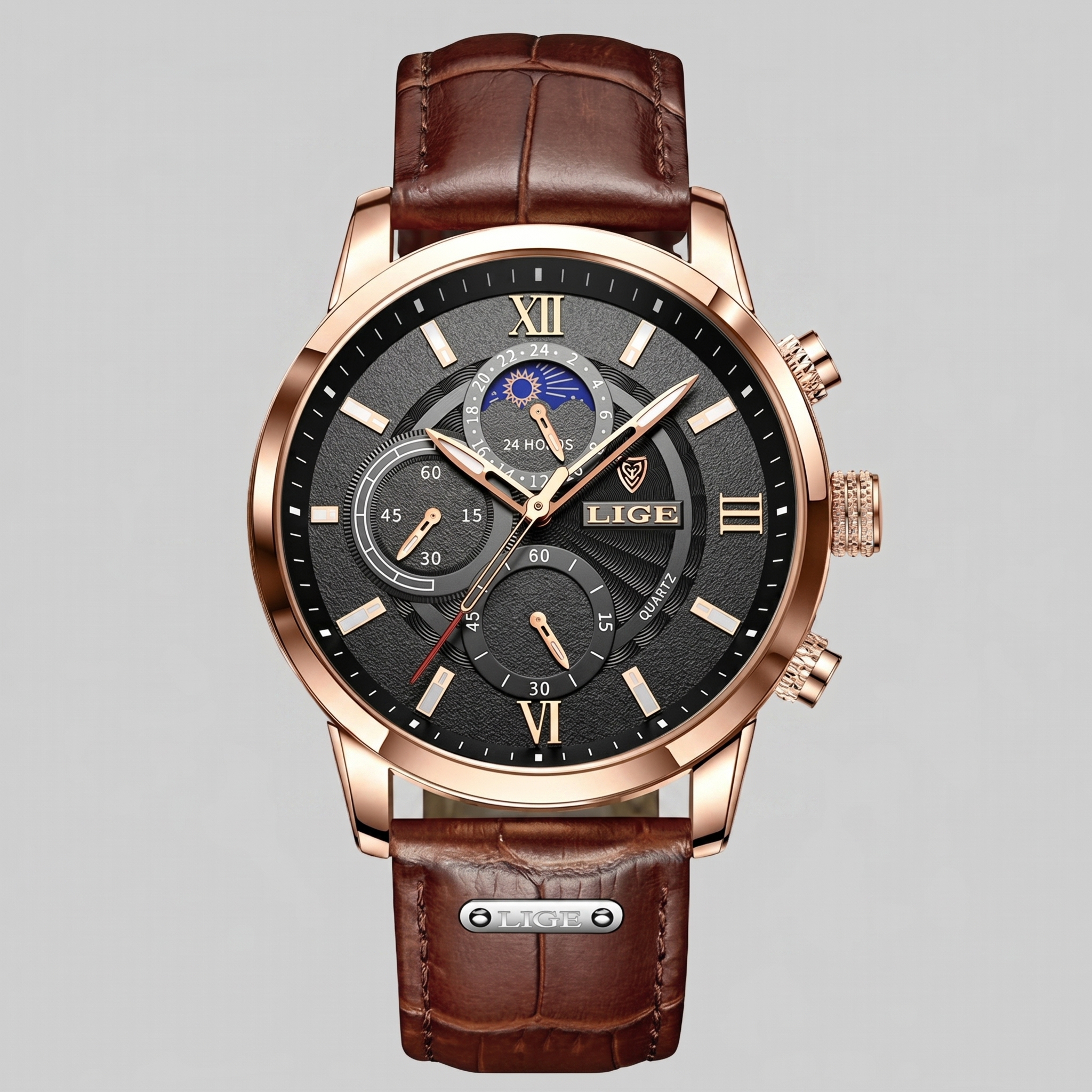 Men's Chronograph Moon Phase Dress Watch