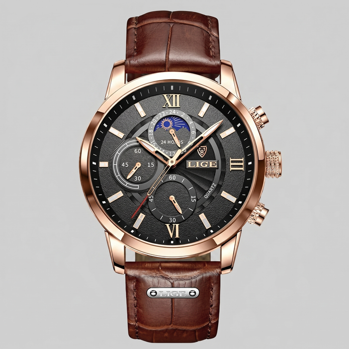 Men's Chronograph Moon Phase Dress Watch