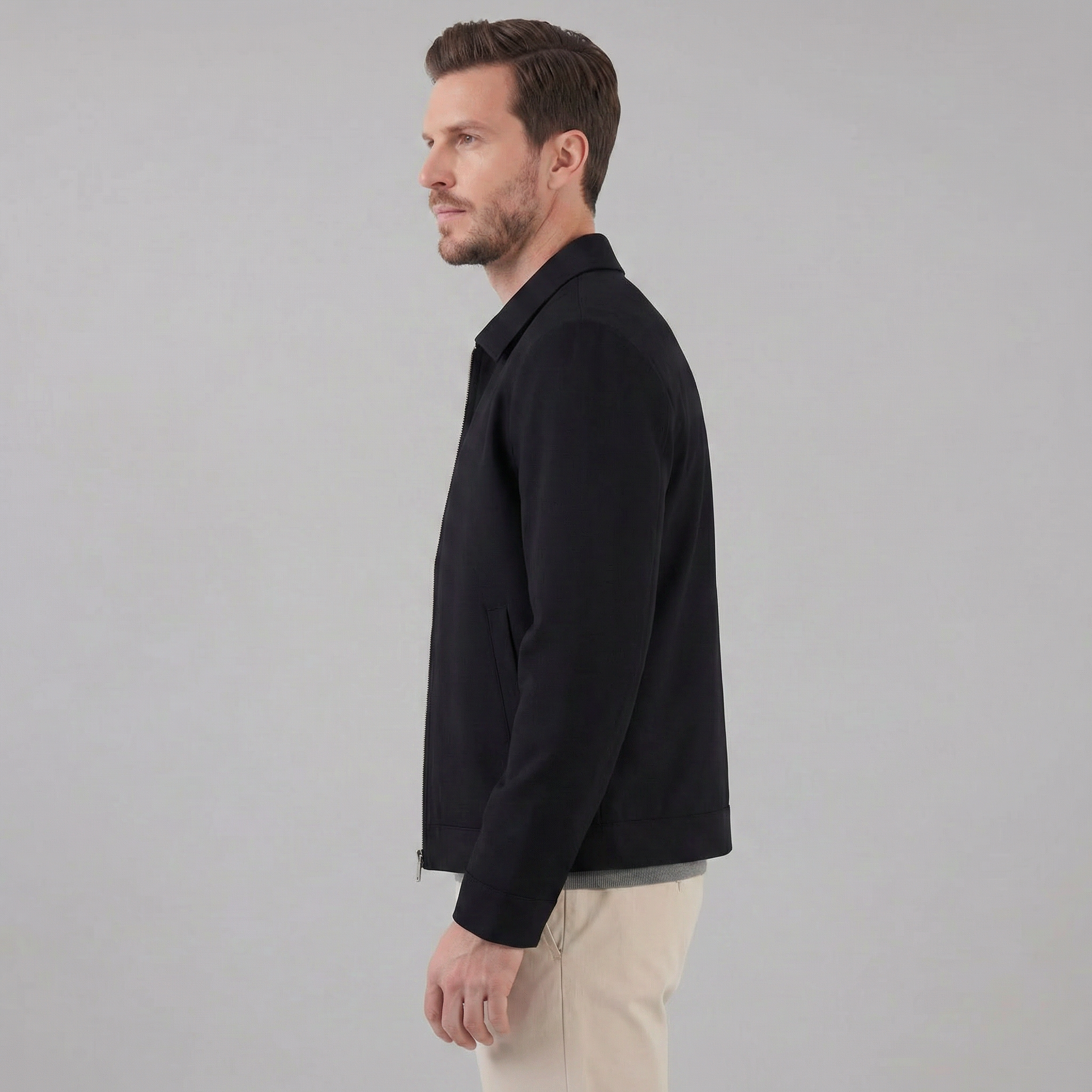 Men's Classic Collar Mid-Season Jacket