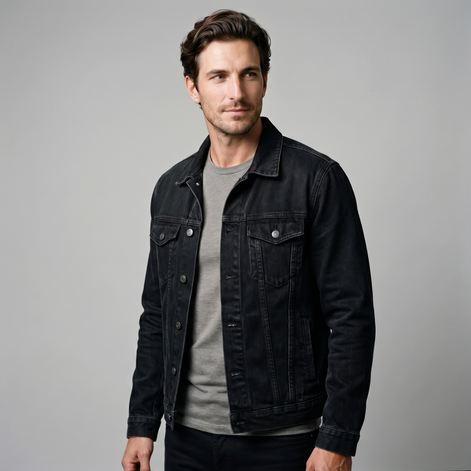 Men's Classic Fit Denim Jacket for Everyday Wear