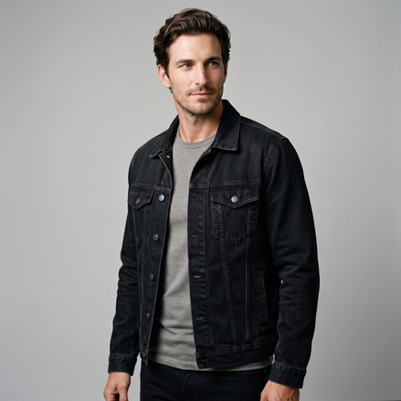 Men's Classic Fit Denim Jacket for Everyday Wear