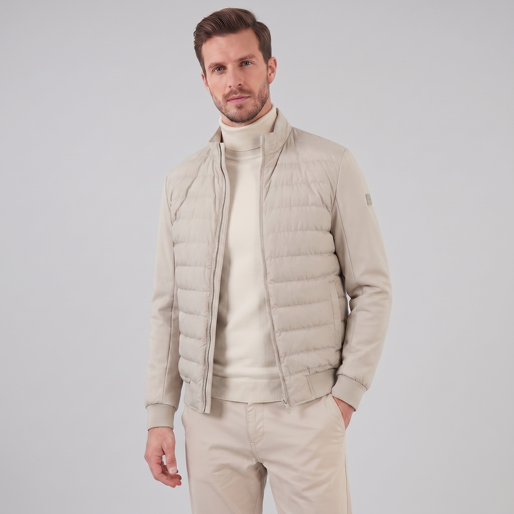 Men's Classic Hybrid Bomber Jacket