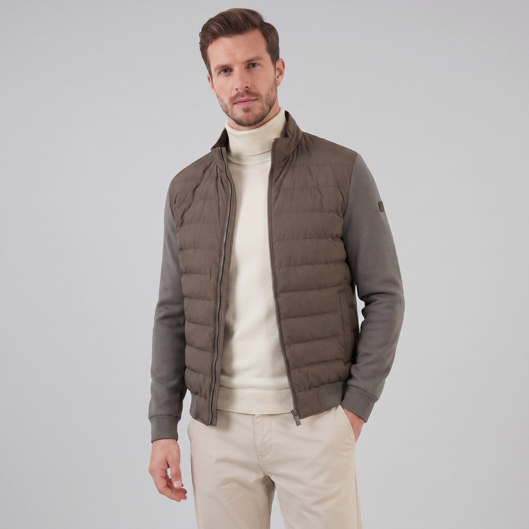 Men's Classic Hybrid Bomber Jacket