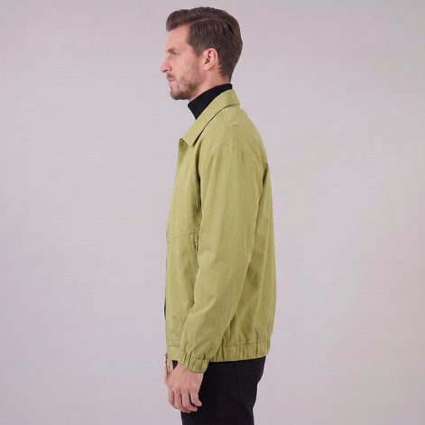 Men's Collared Zip-Through Casual Jacket
