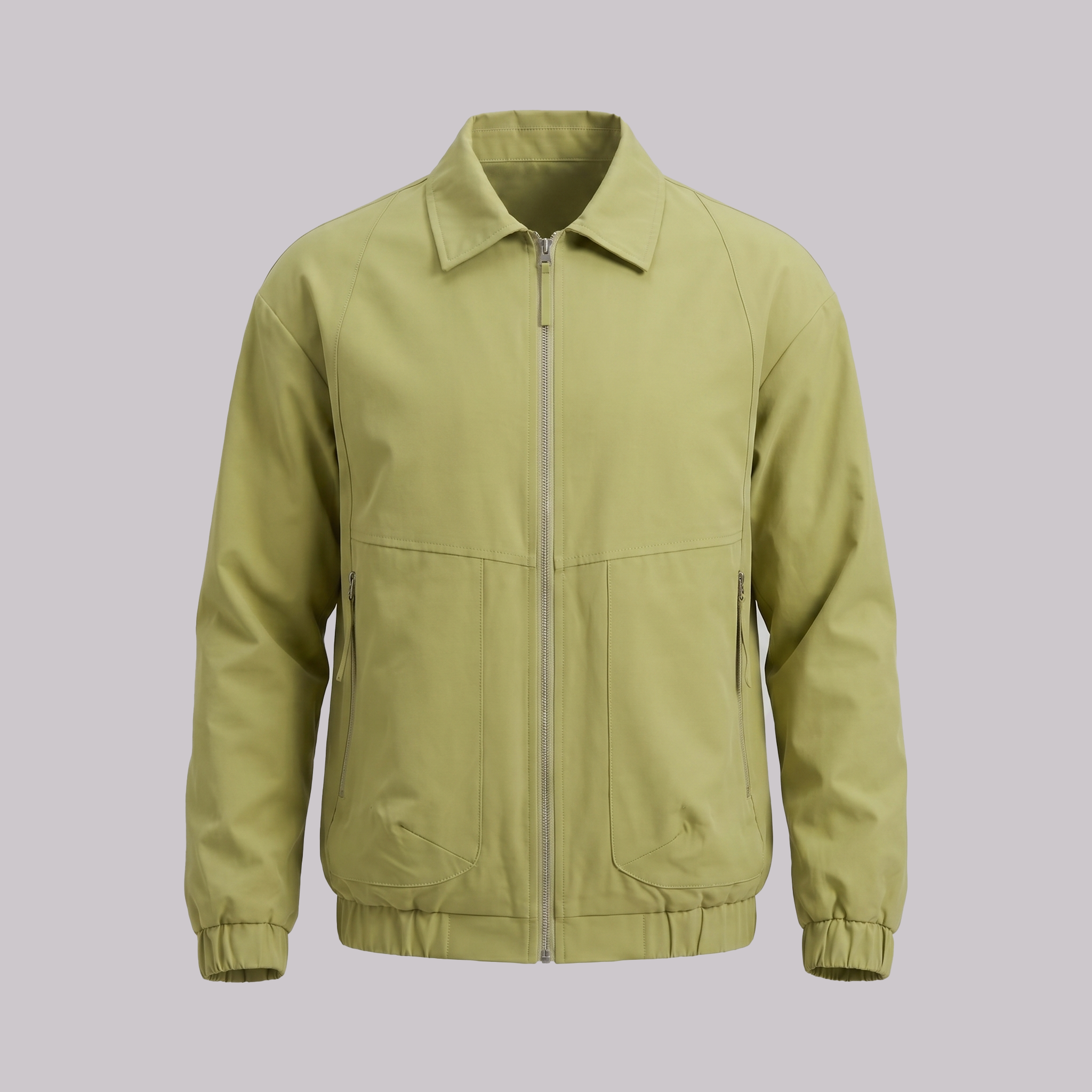 Men's Collared Zip-Through Casual Jacket