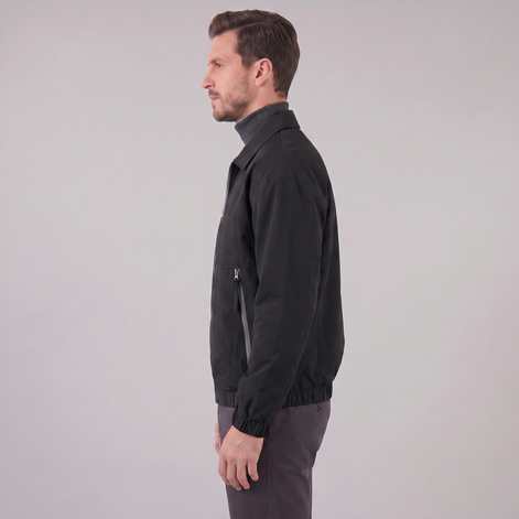 Men's Collared Zip-Through Casual Jacket