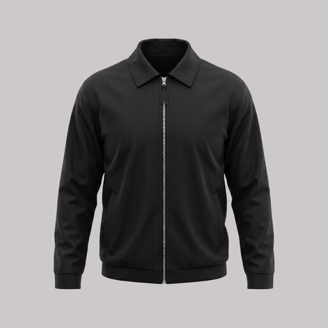 Men's Collared Zip-Through Casual Jacket