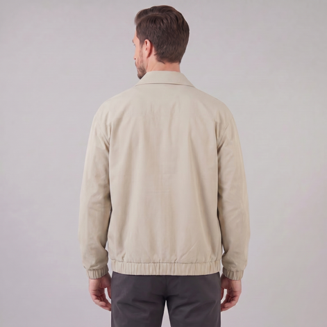 Men's Collared Zip-Through Casual Jacket