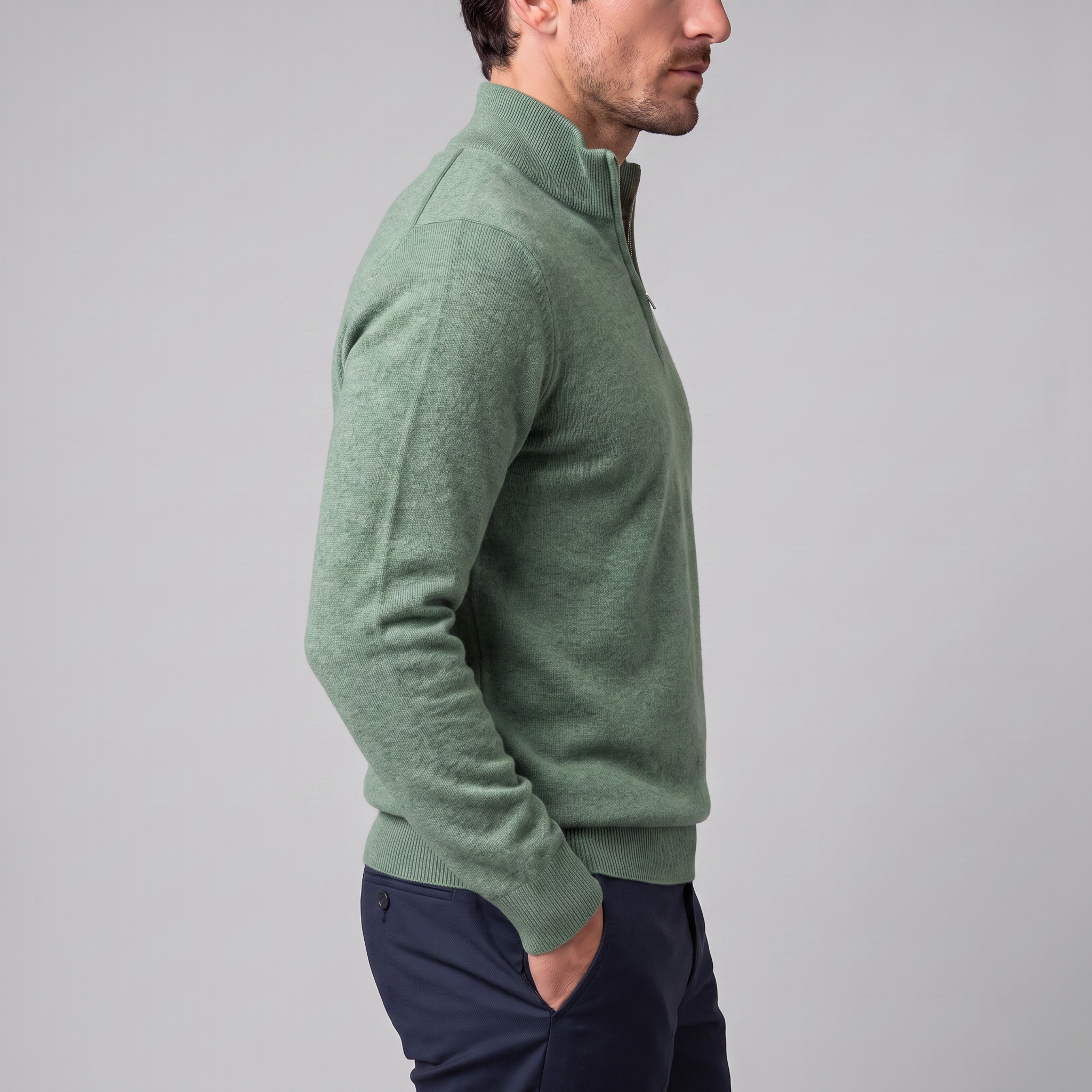 Men's Comfortable Half-Zip Sweater