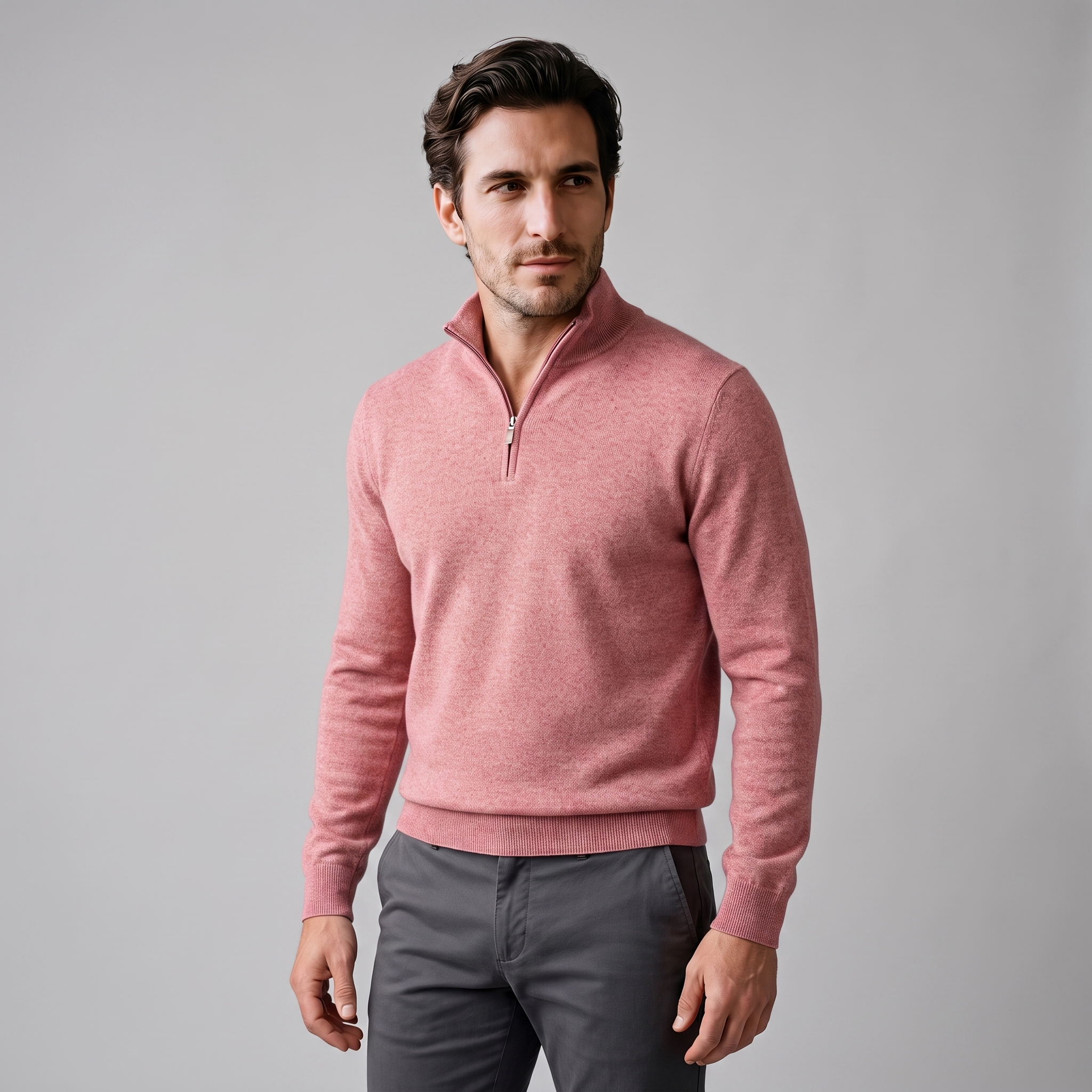 Men's Comfortable Half-Zip Sweater