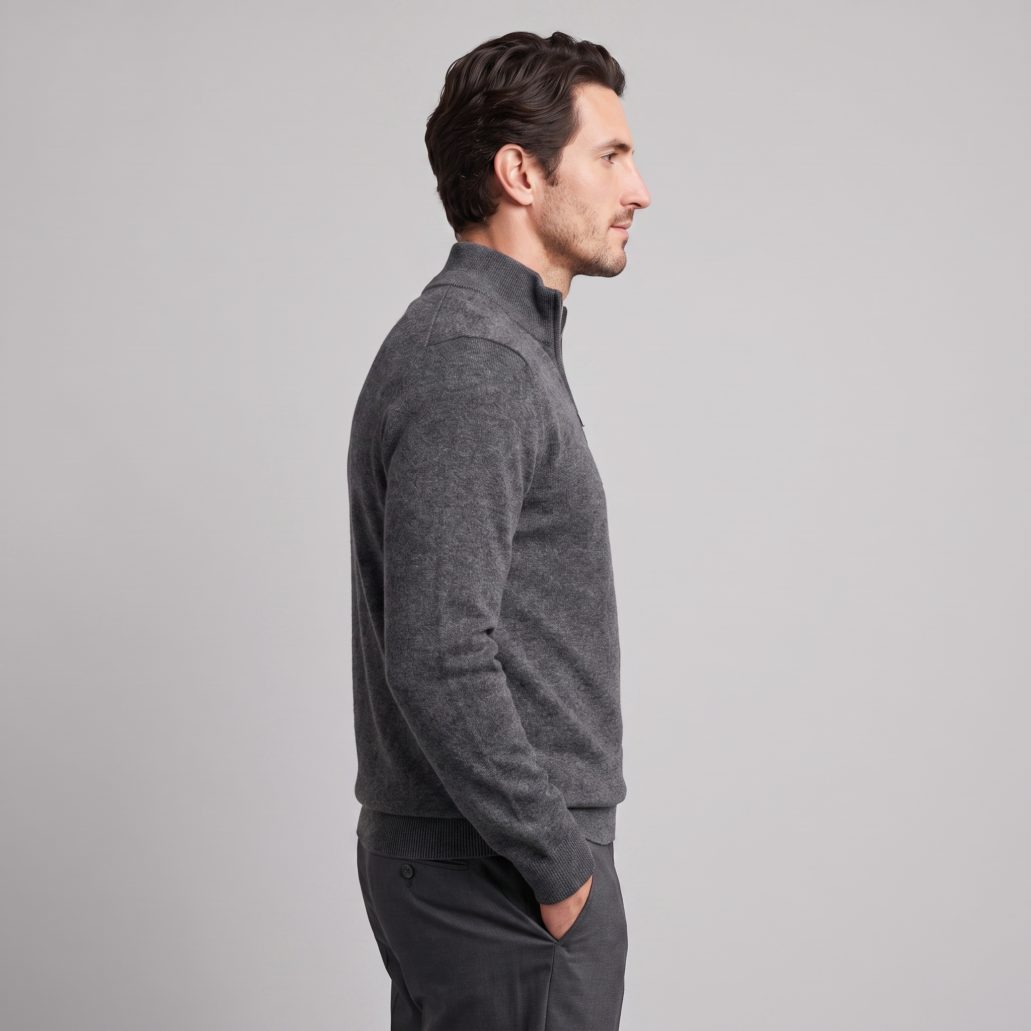 Men's Comfortable Half-Zip Sweater
