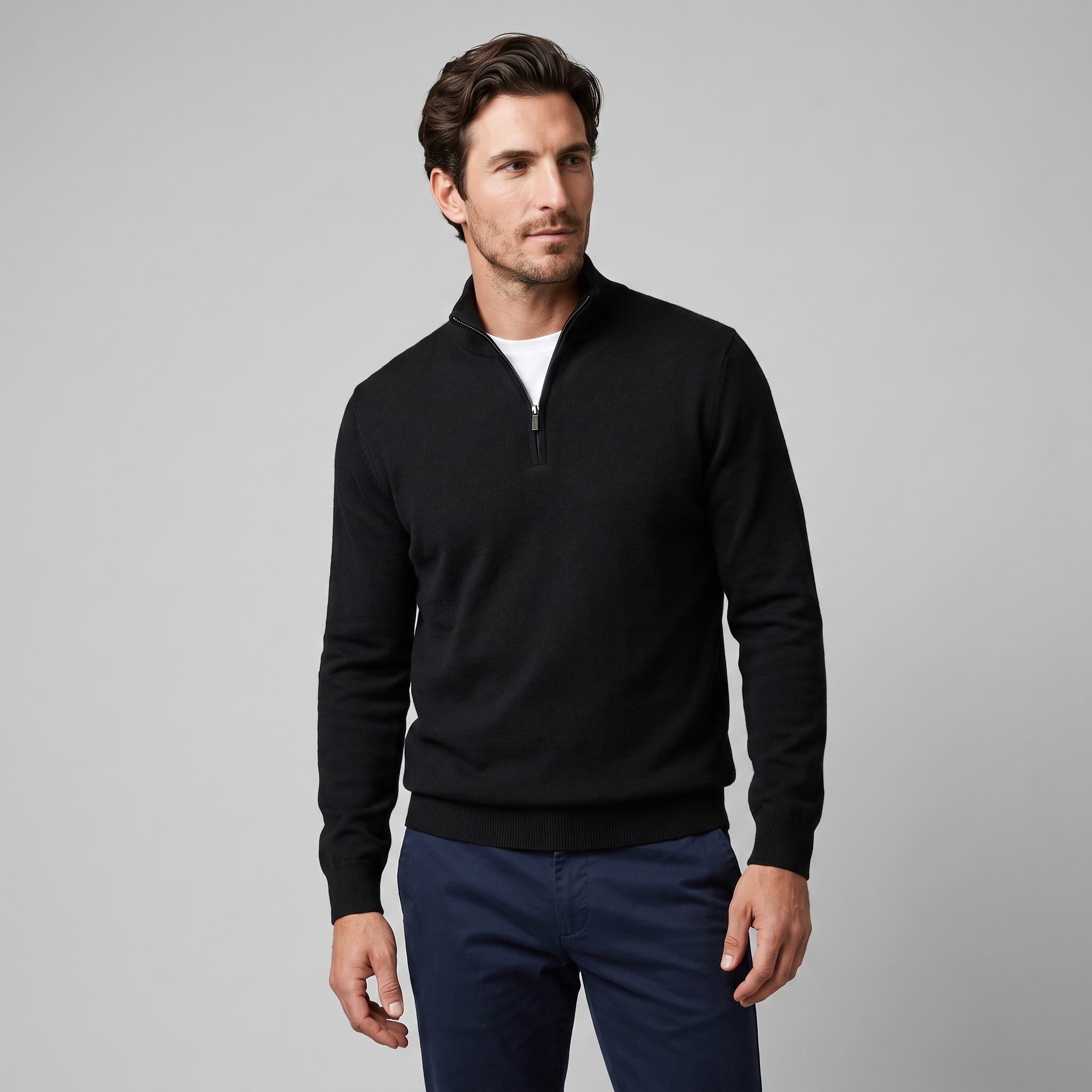 Men's Comfortable Half-Zip Sweater