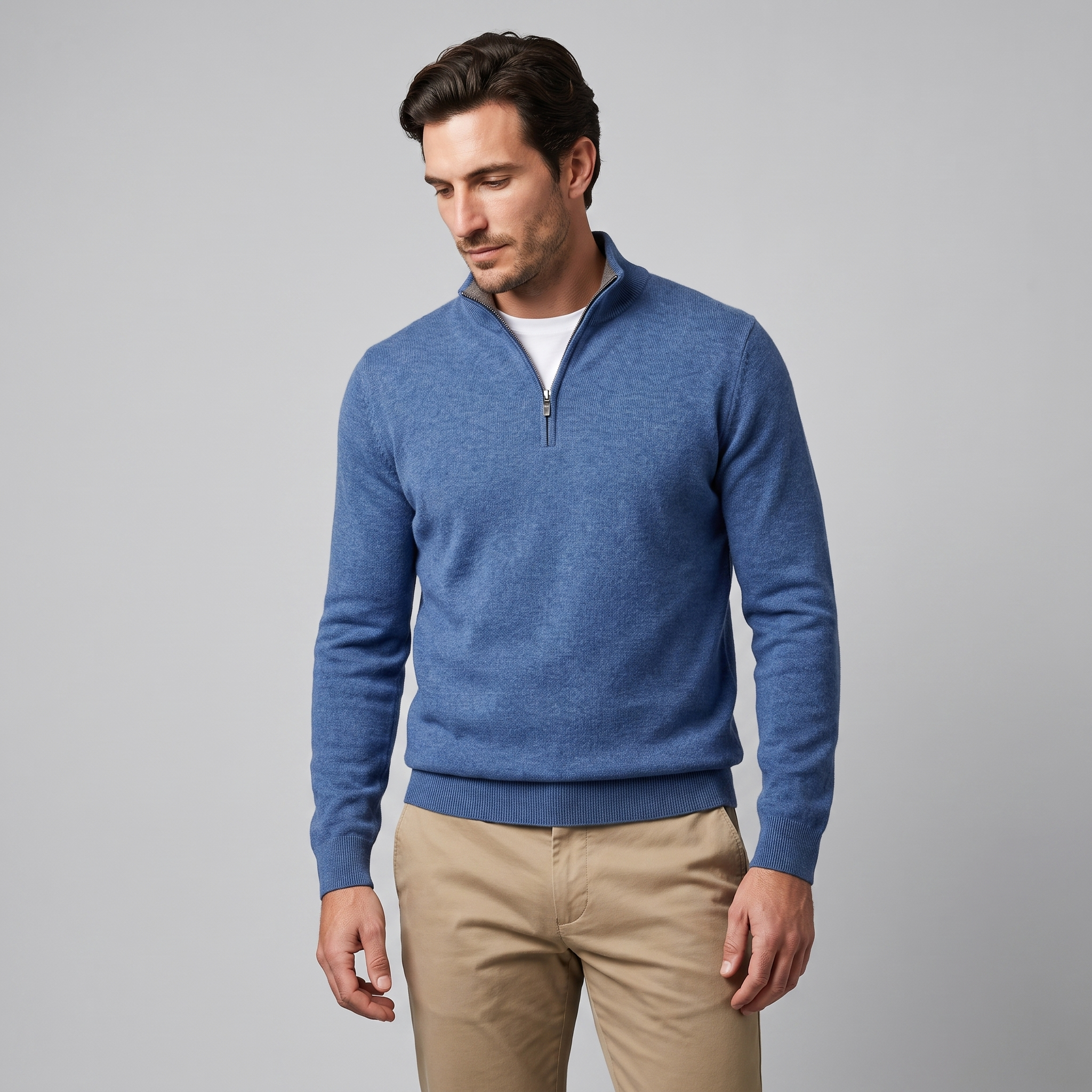 Men's Comfortable Half-Zip Sweater