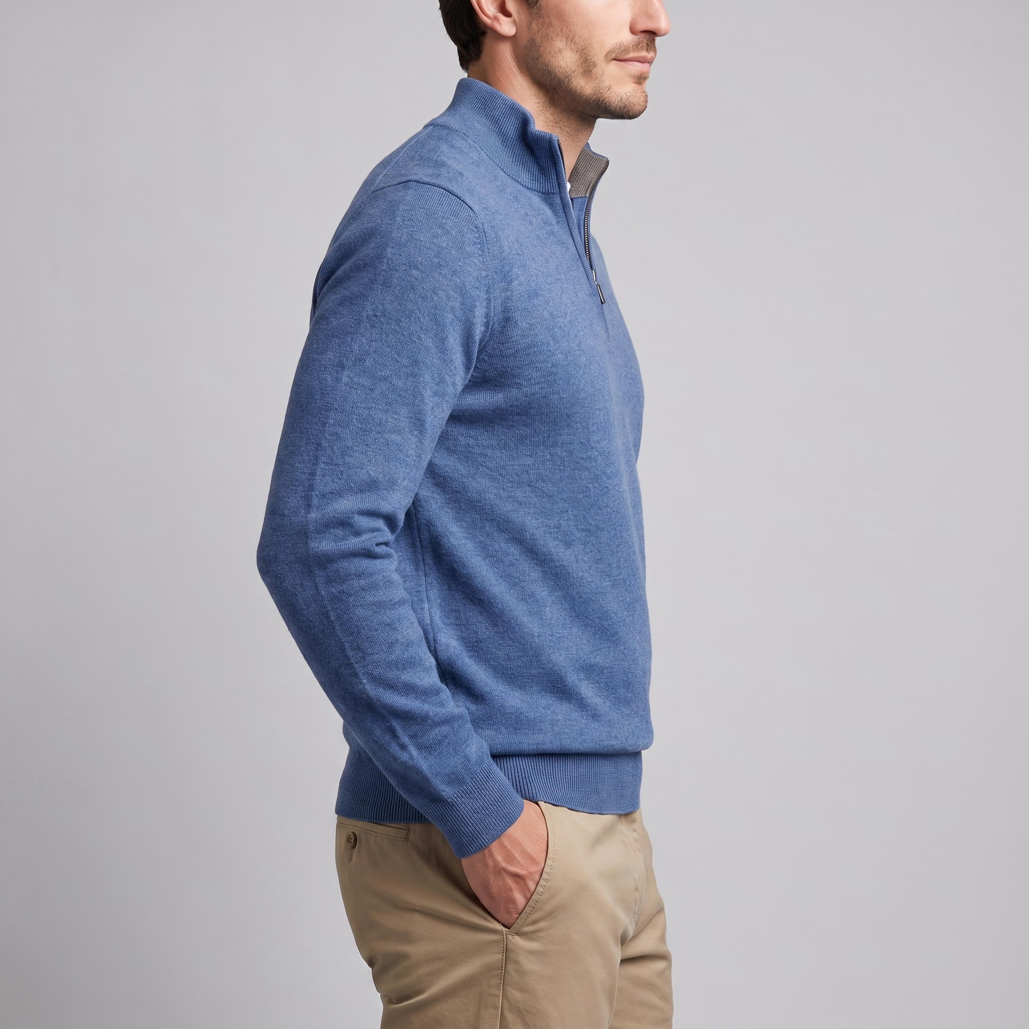 Men's Comfortable Half-Zip Sweater