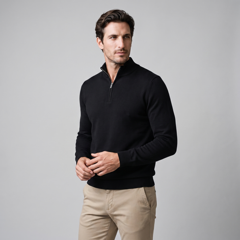 Men's Comfortable Half Zip Sweater