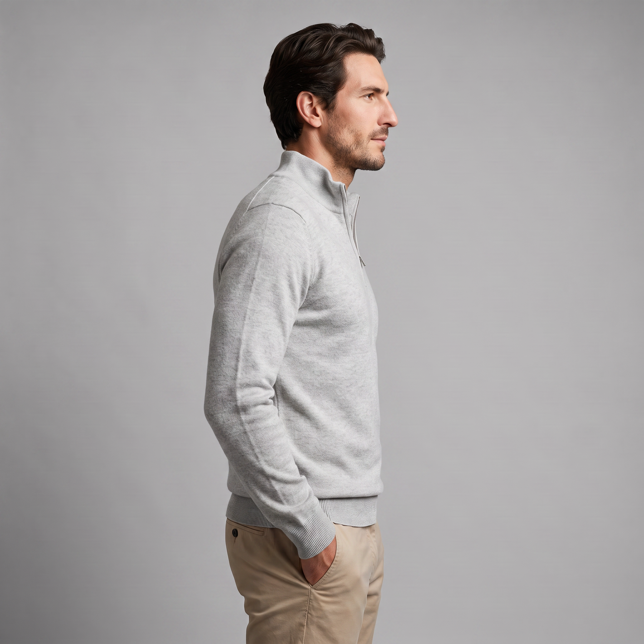 Men's Comfortable Half-Zip Sweater
