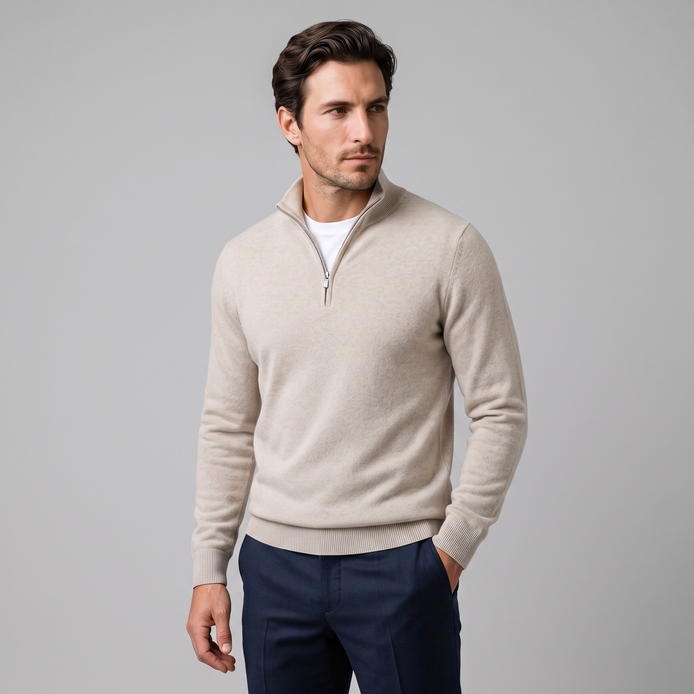 Men's Comfortable Half-Zip Sweater