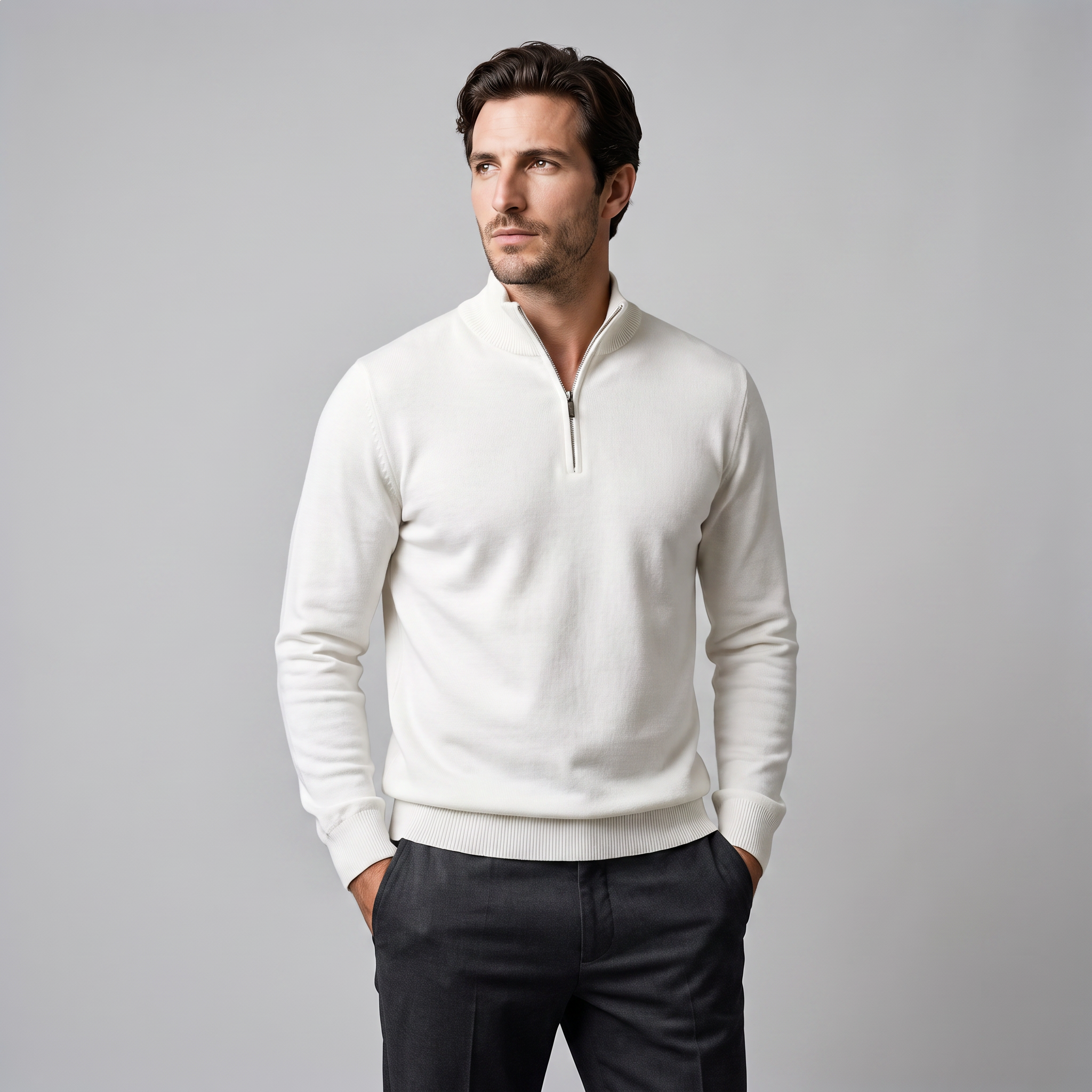 Men's Comfortable Half Zip Sweater