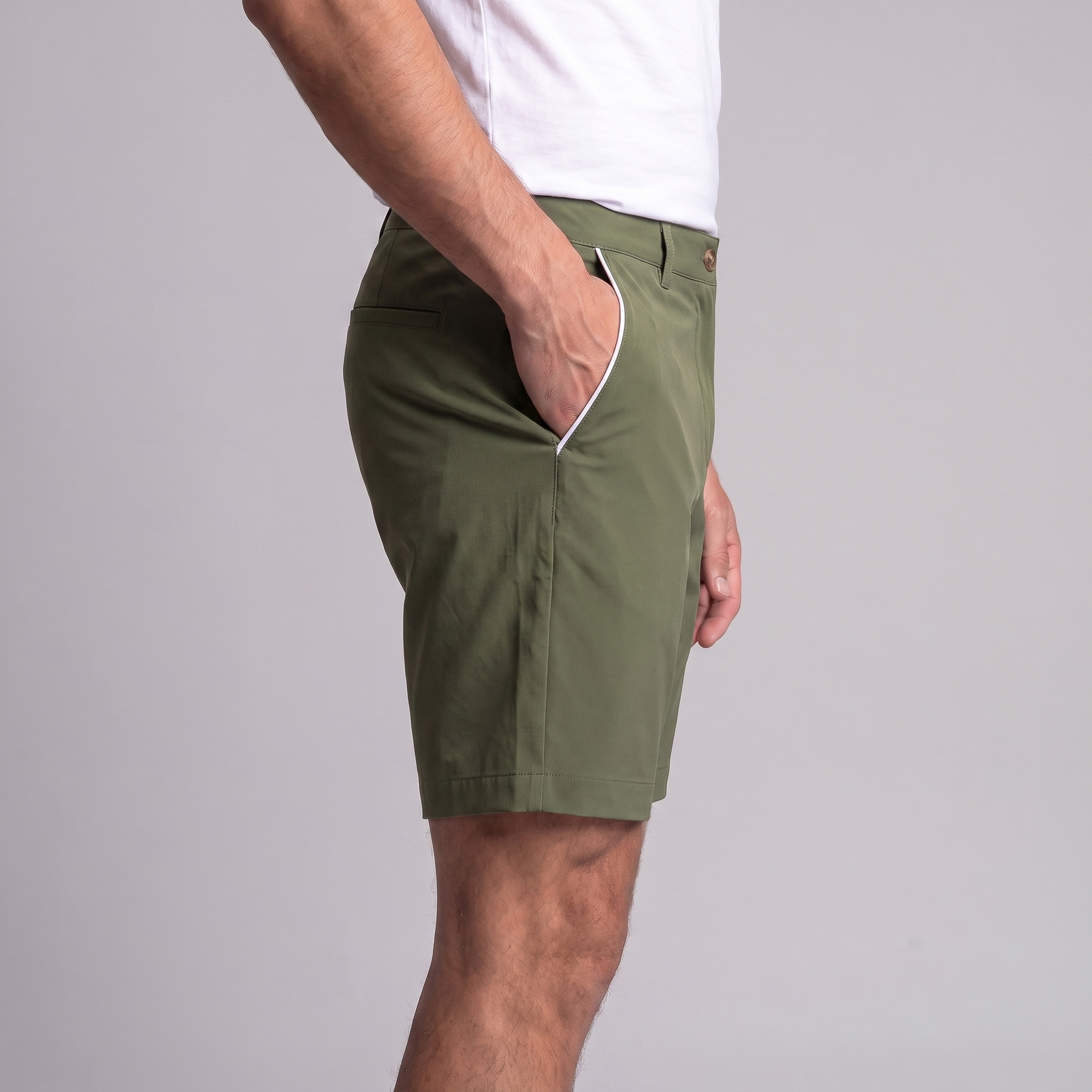 Men's Contrast Piping Chino Shorts