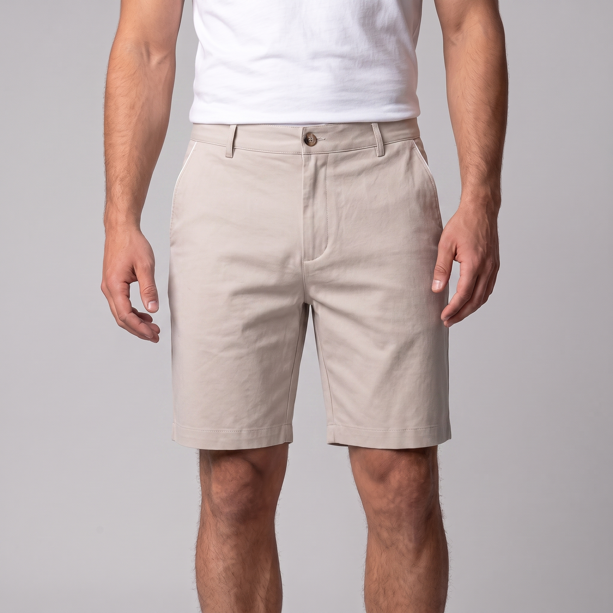 Men's Contrast Piping Chino Shorts