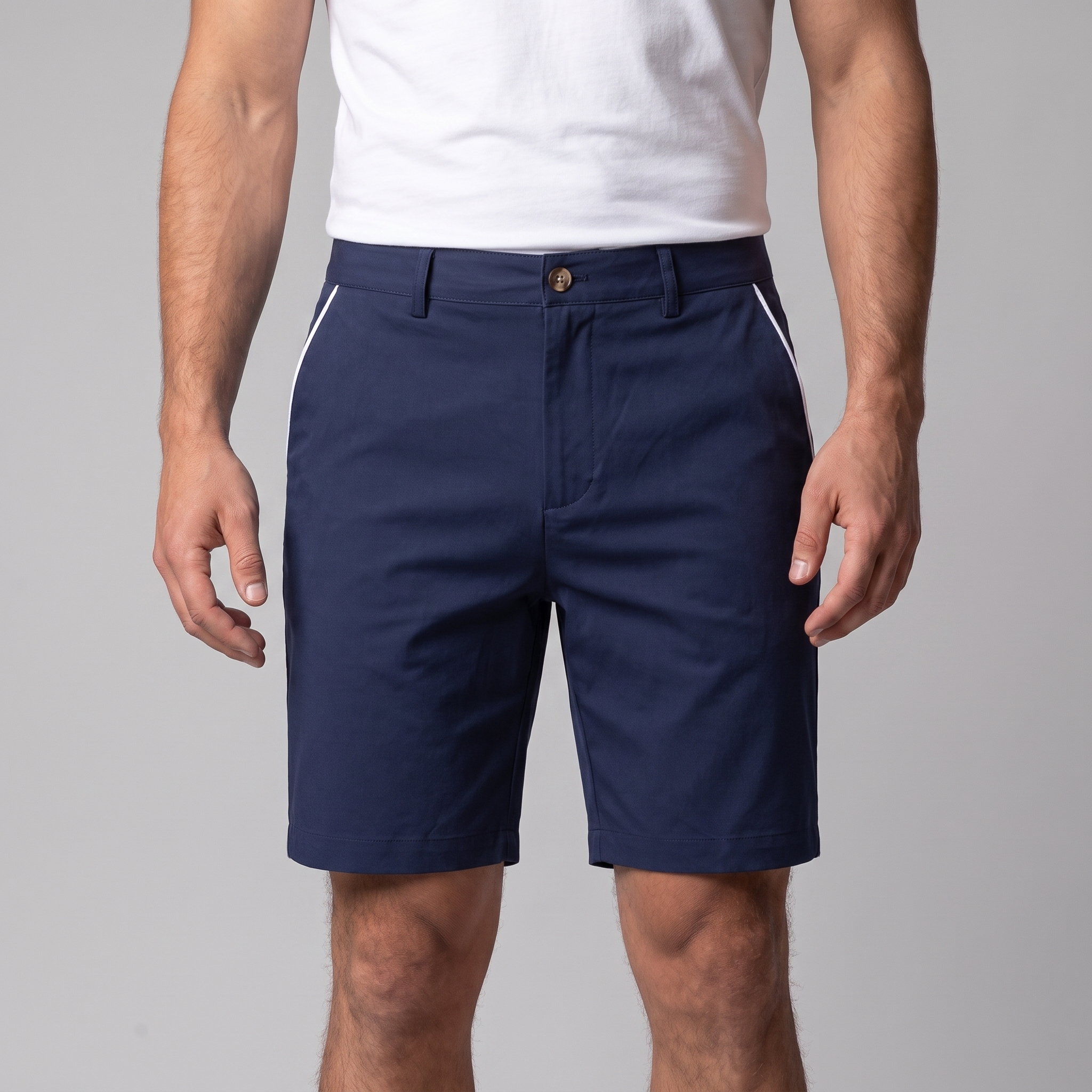 Men's Contrast Piping Chino Shorts