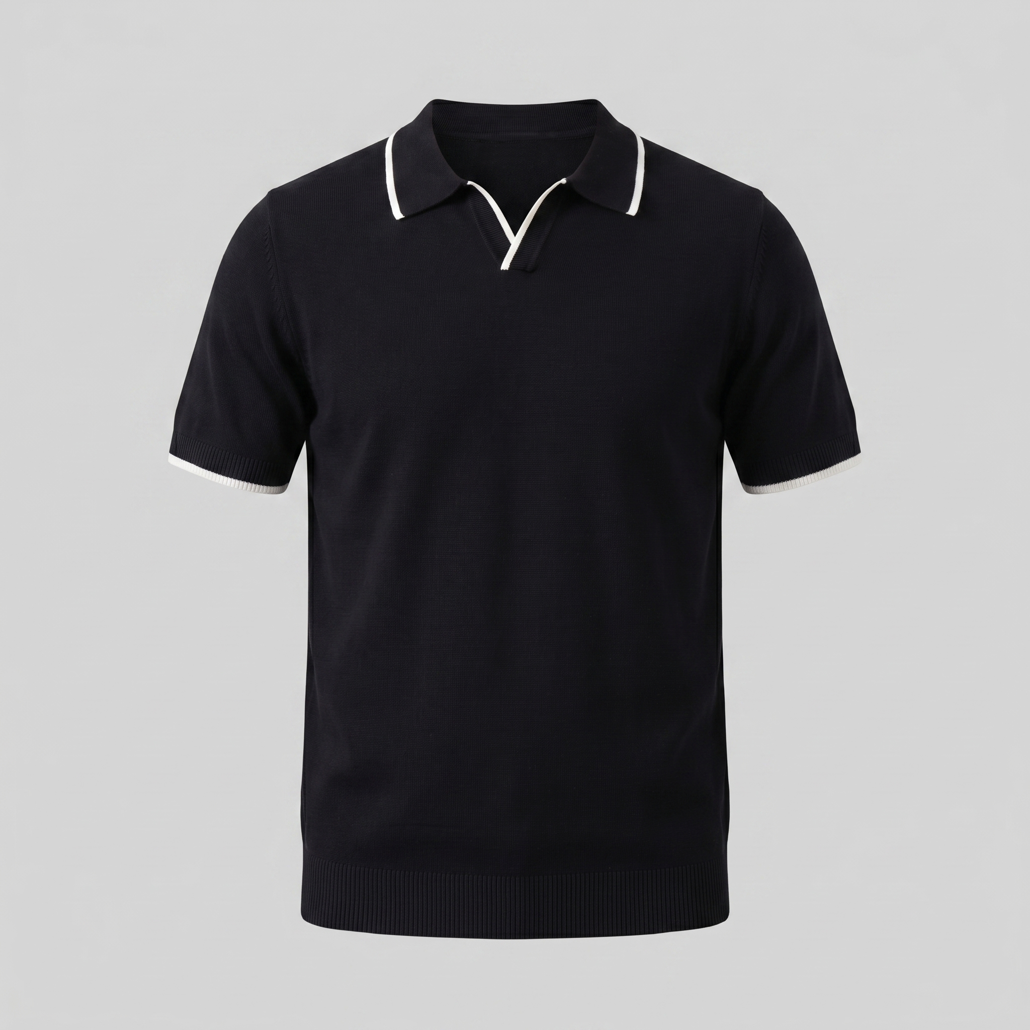 Men's Contrast Trim Knit Polo