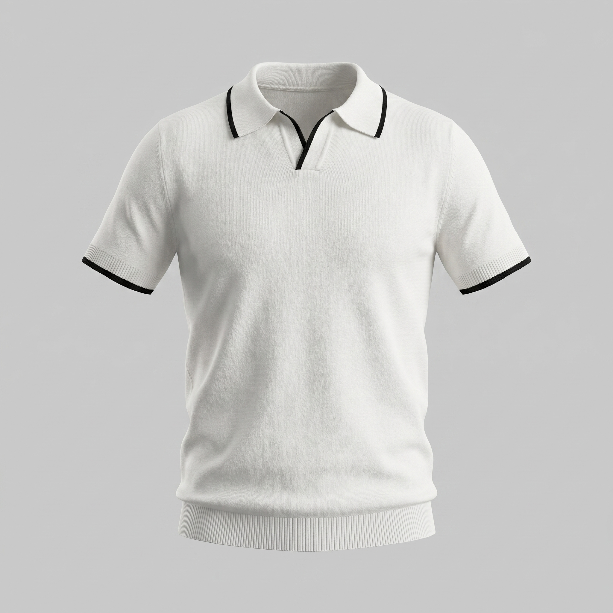 Men's Contrast Trim Knit Polo