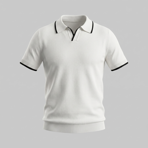 Men's Contrast Trim Knit Polo