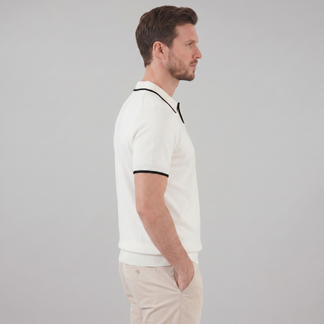 Men's Contrast Trim Knit Polo