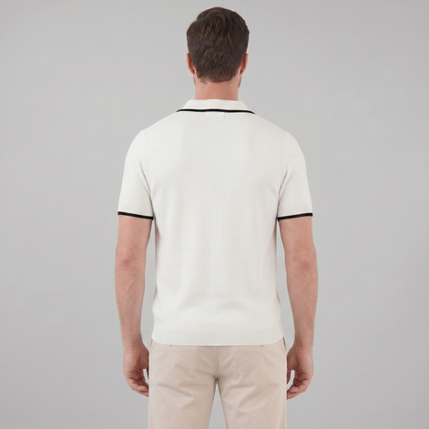 Men's Contrast Trim Knit Polo