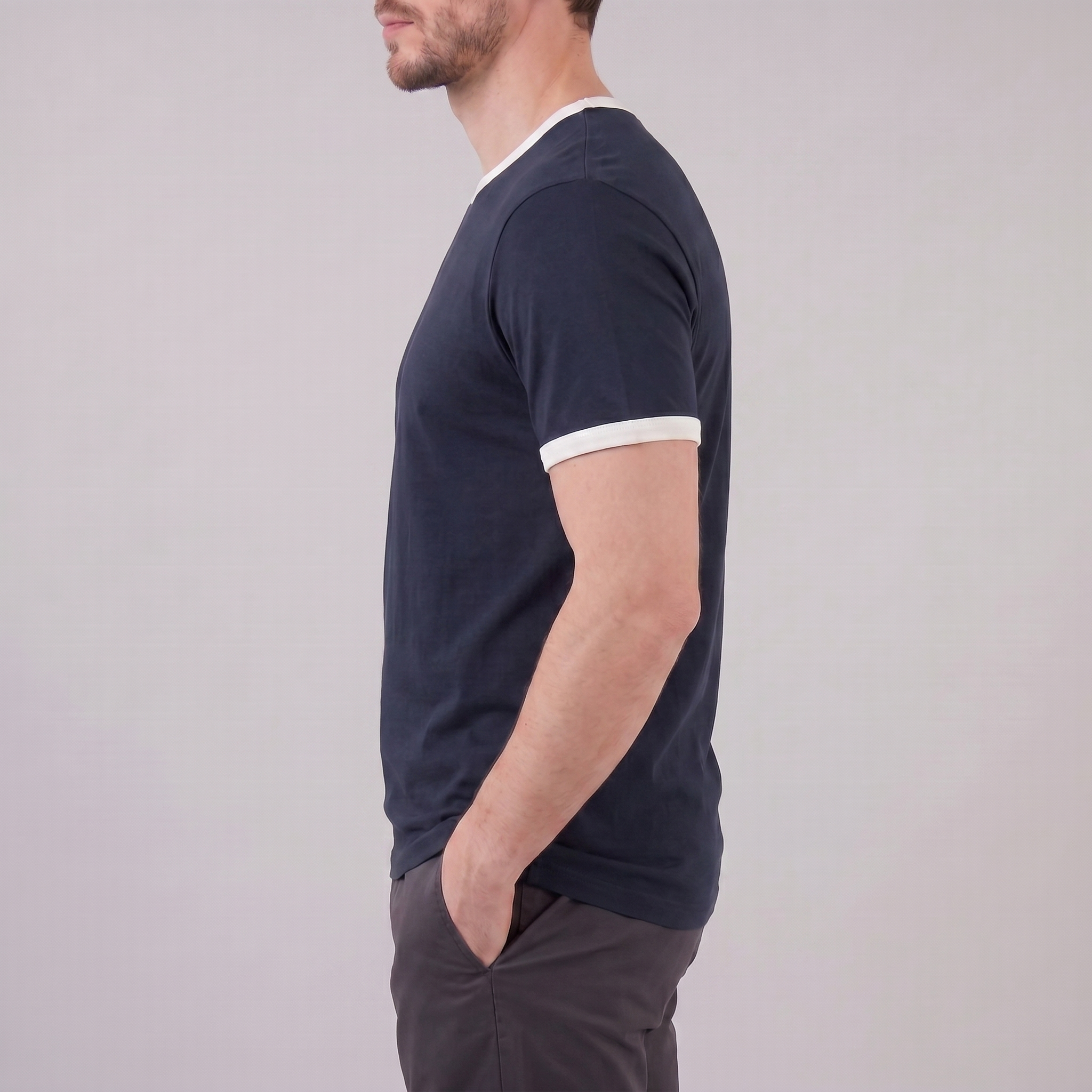 Men's Contrast Trim Ringer T-Shirt