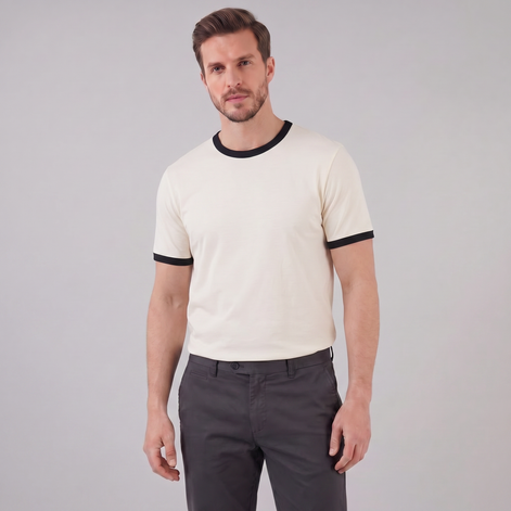 Men's Contrast Trim Ringer T-Shirt
