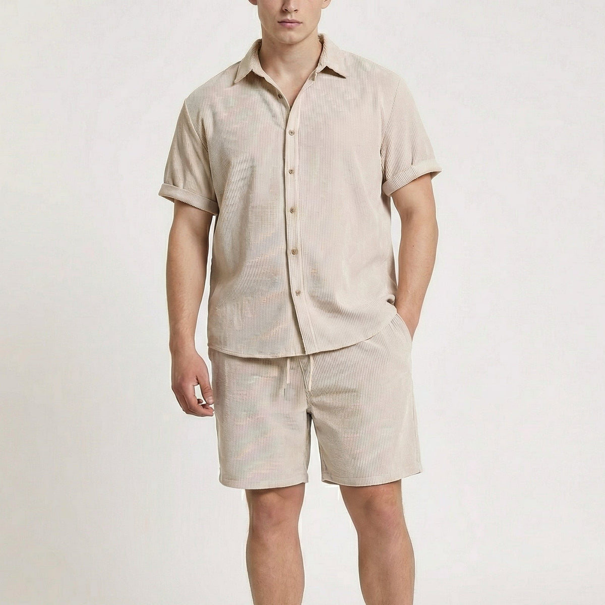 Men's Corduroy 2-Piece Outfit Set