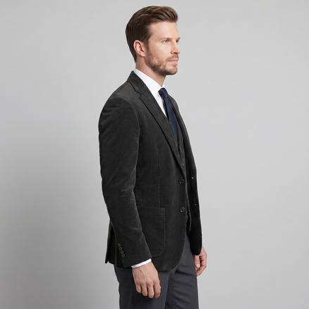 Men's Corduroy Blazer Jacket with Matching Vest