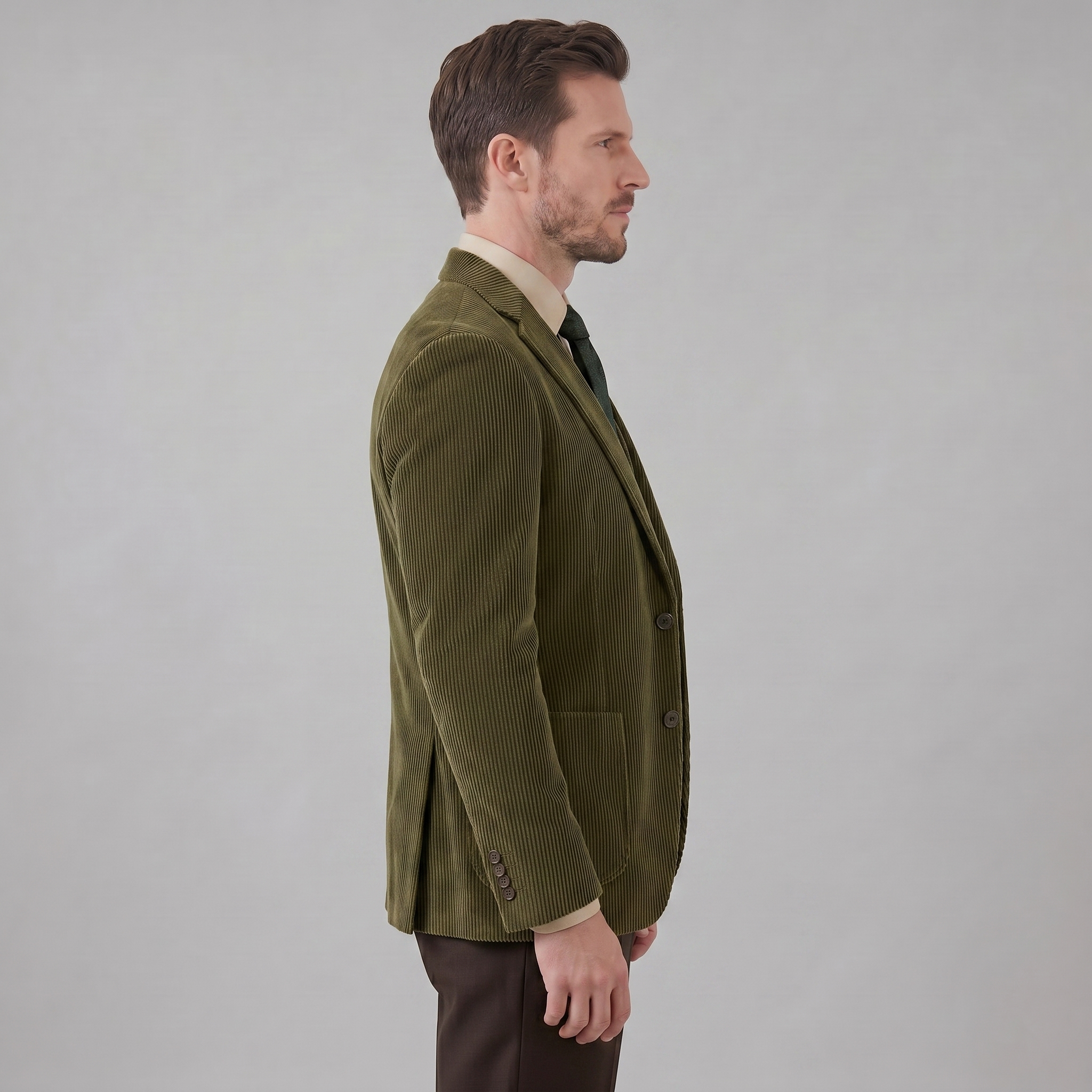Men's Corduroy Blazer Jacket with Matching Vest