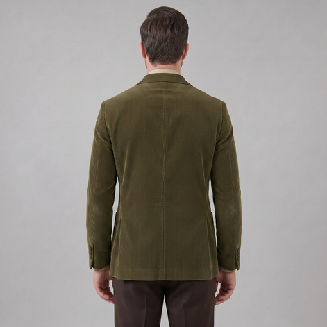 Men's Corduroy Blazer Jacket with Matching Vest