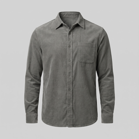 Men's Corduroy Long Sleeve Casual Shirt