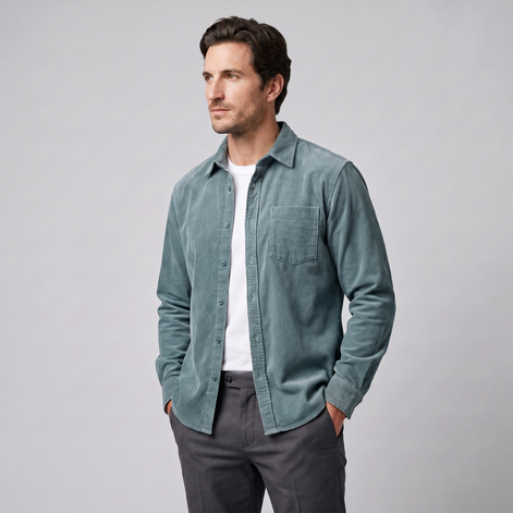 Men's Corduroy Long Sleeve Casual Shirt