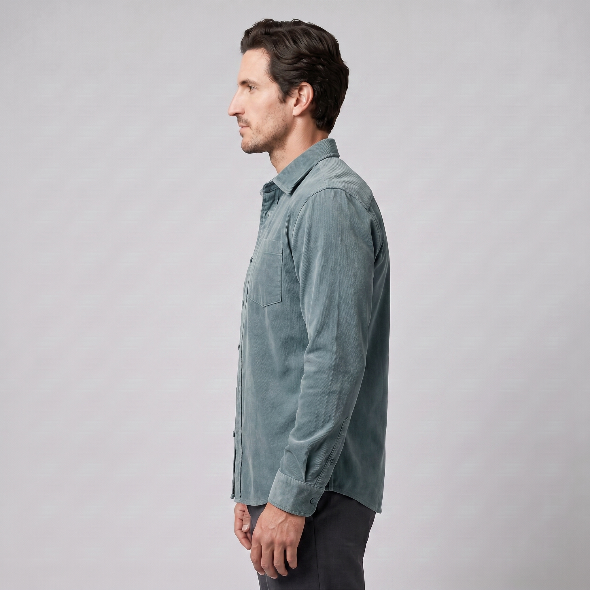 Men's Corduroy Long Sleeve Casual Shirt