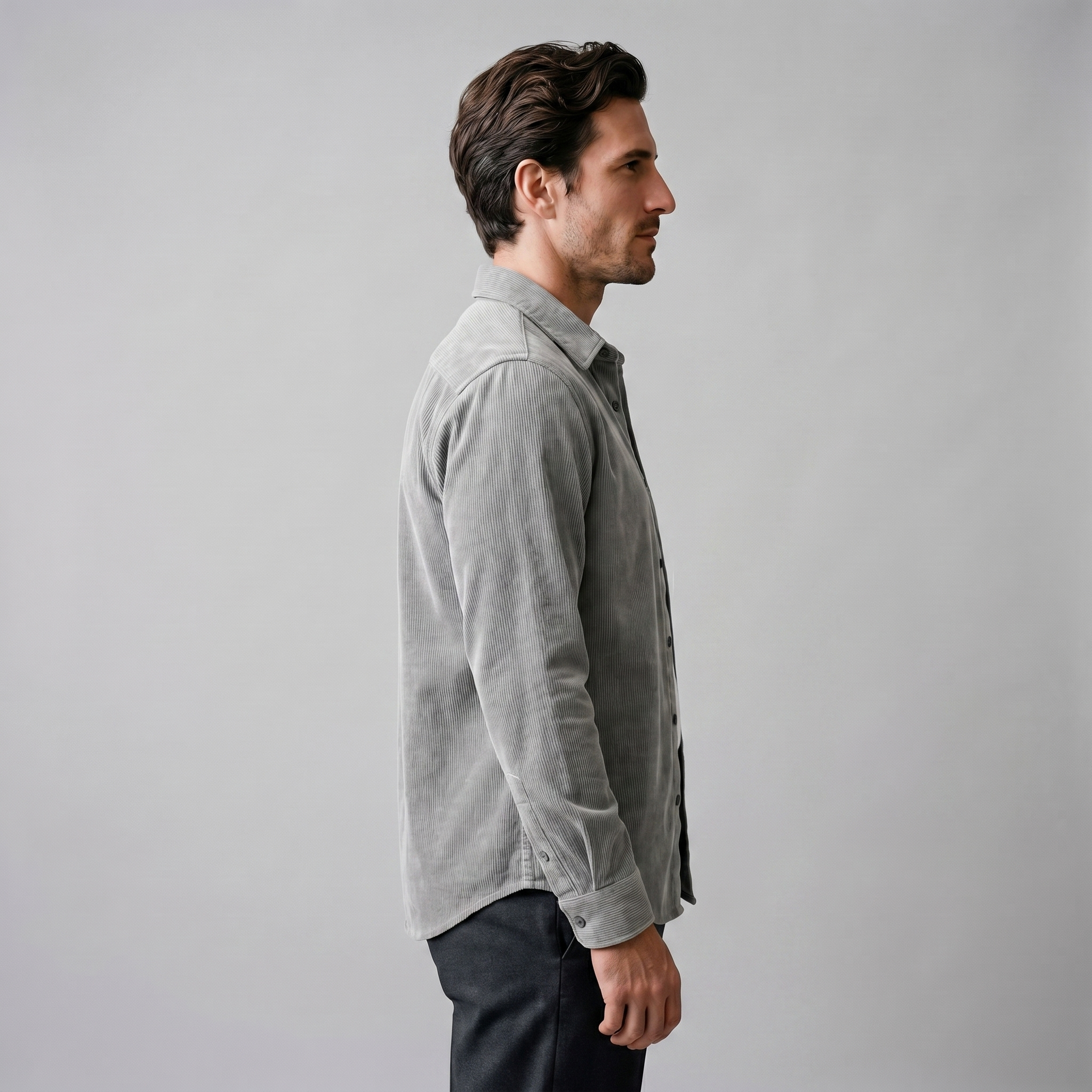 Men's Corduroy Long Sleeve Casual Shirt