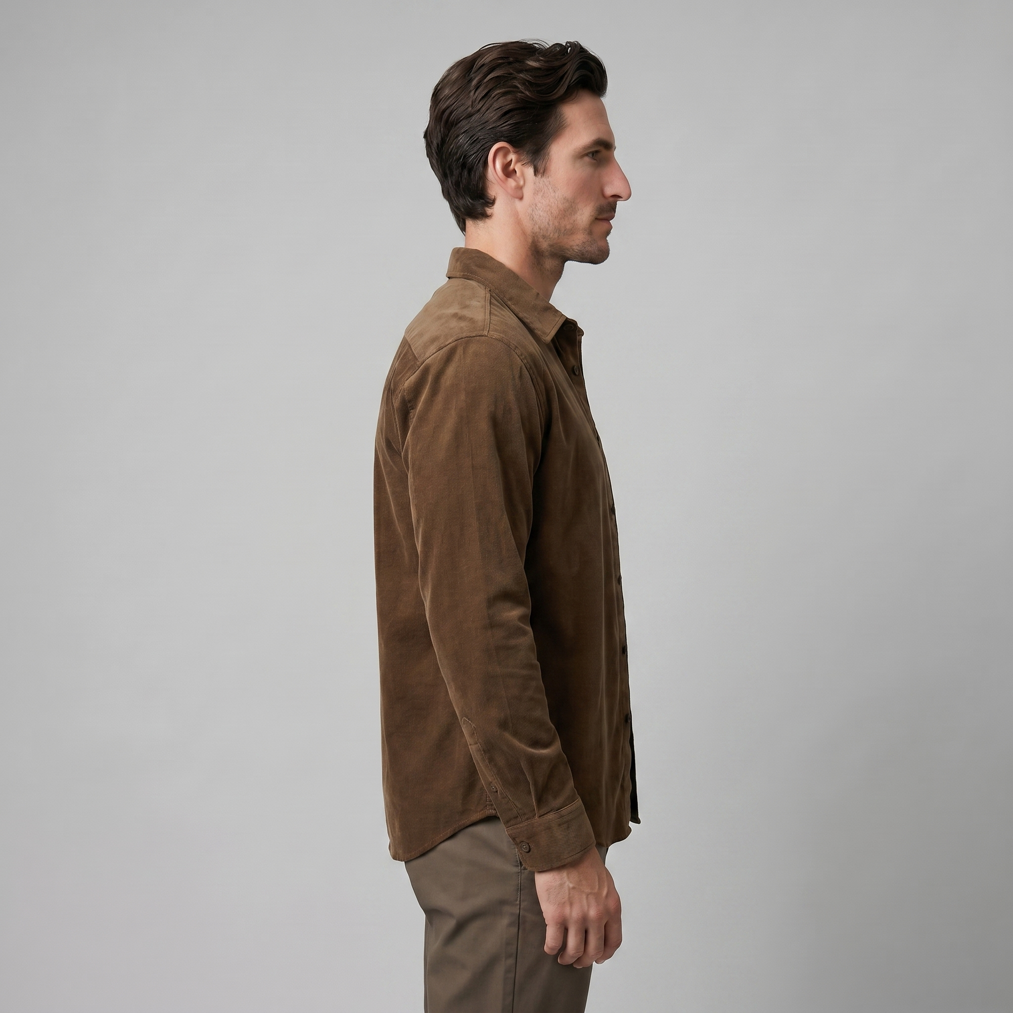 Men's Corduroy Long Sleeve Casual Shirt
